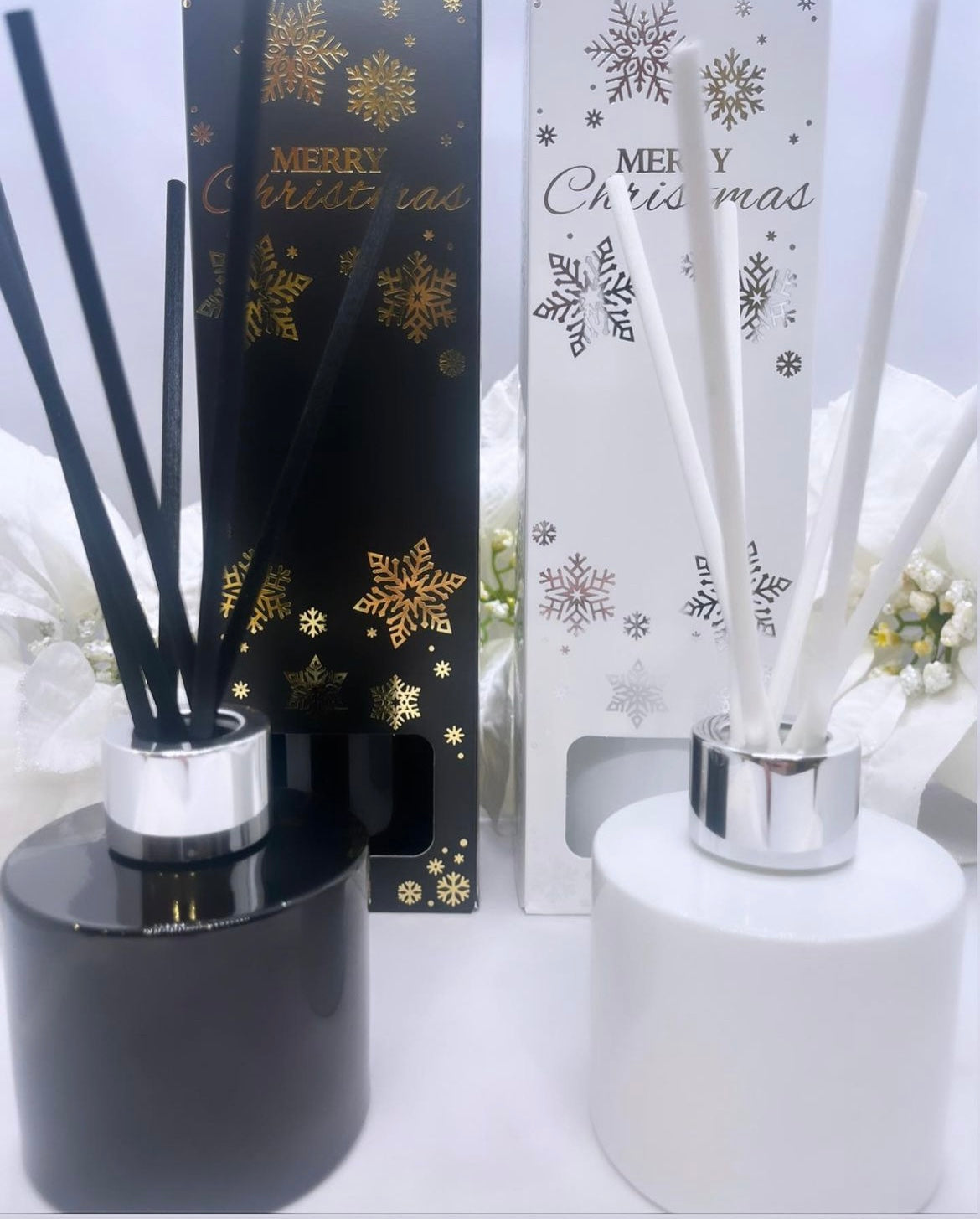 Christmas 100ml Black High Gloss Reed Diffuser with Gift Box